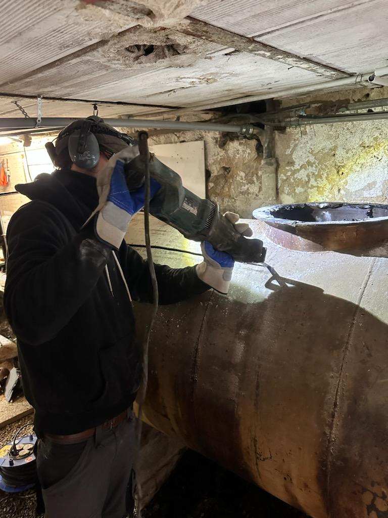 Découpe de cuve à fioul par technicien CleanCuve